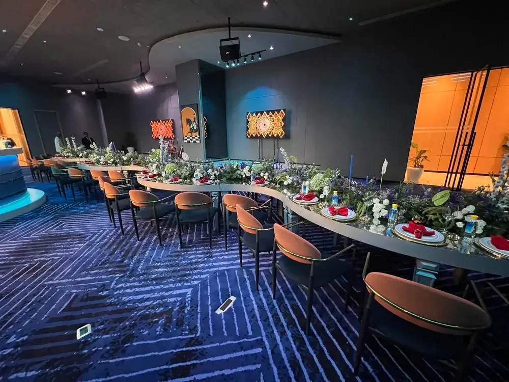 Corporate event catering arrangement